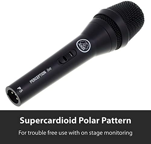 AKG アカゲ ボーカル用 スーパーカーディオイドマイクロホン P5 S スイッチ付 【国内正規品】