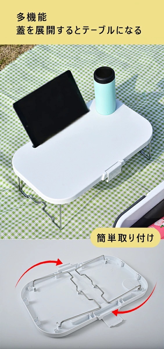 バケツ バスケット折りたたみ 蓋付き テーブル付き バケツ ピクニック アウトドア アウトドア おしゃれ おすすめ シンプル 運動会 ピクニック 北欧 ランドリーバスケット シリコン 洗