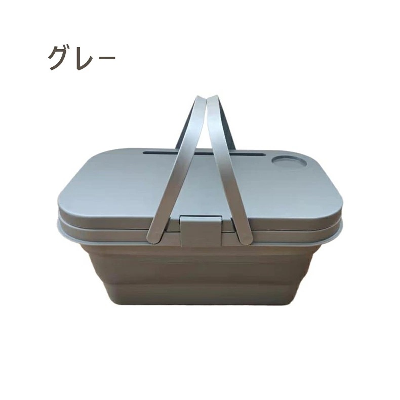 バケツ バスケット折りたたみ 蓋付き テーブル付き バケツ ピクニック アウトドア アウトドア おしゃれ おすすめ シンプル 運動会 ピクニック 北欧 ランドリーバスケット シリコン 洗