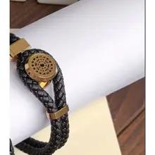 レザーロープブレスレットステンレススチールバックルブレスレット織りレザーブレスレットWanjiaステンレススチールレザーブレスレット レザーロープブレスレットステンレススチールバックルブレスレット織りレザーブレスレットWanjiaステンレススチールレザーブレスレット