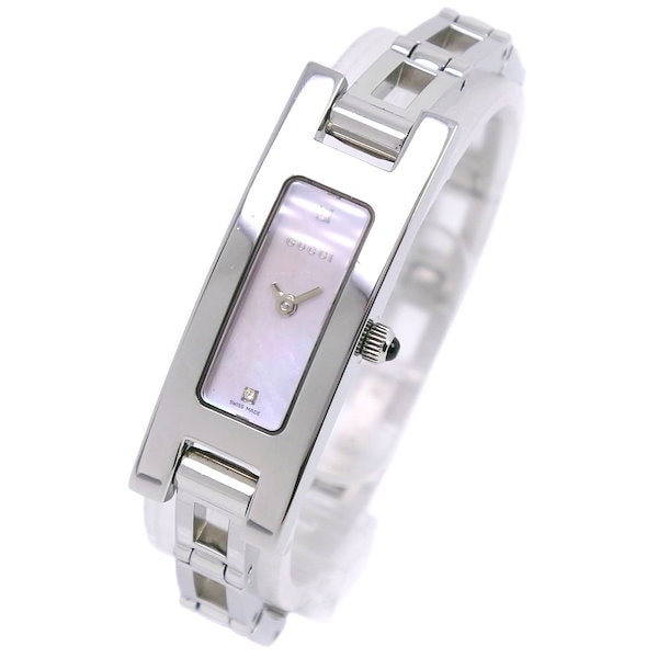 Qoo10] GUCCI 2Pダイヤ 3900L 腕時計 ステンレ