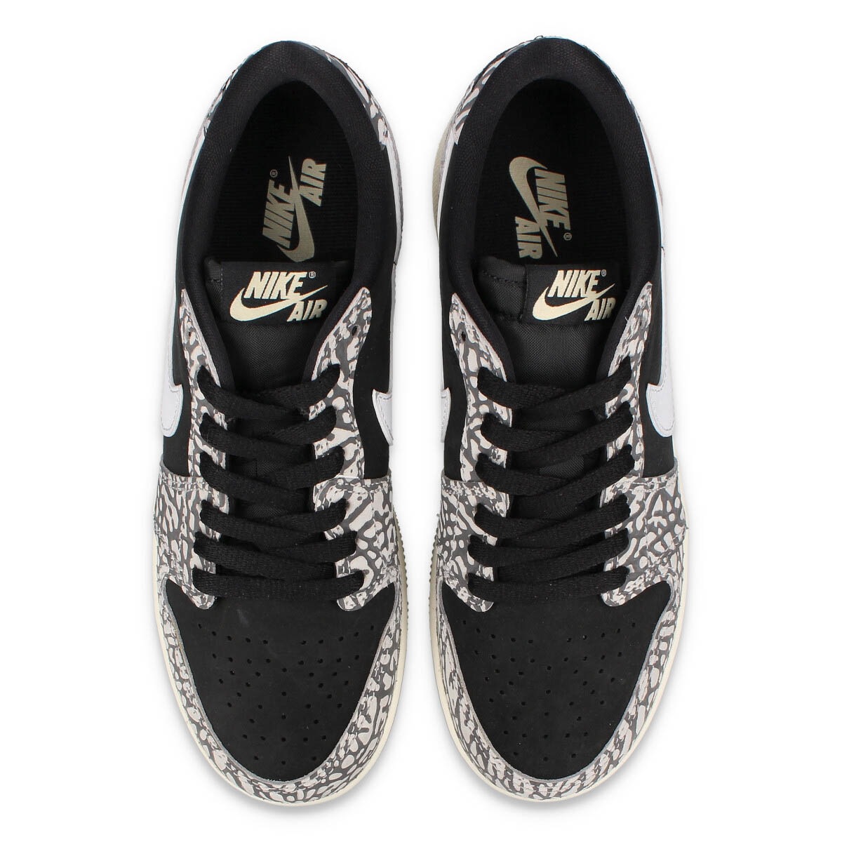 NIKE AIR JORDAN 1 RETRO LOW OG GS BLACK/MUSLIN/TECH GREY/WHITE