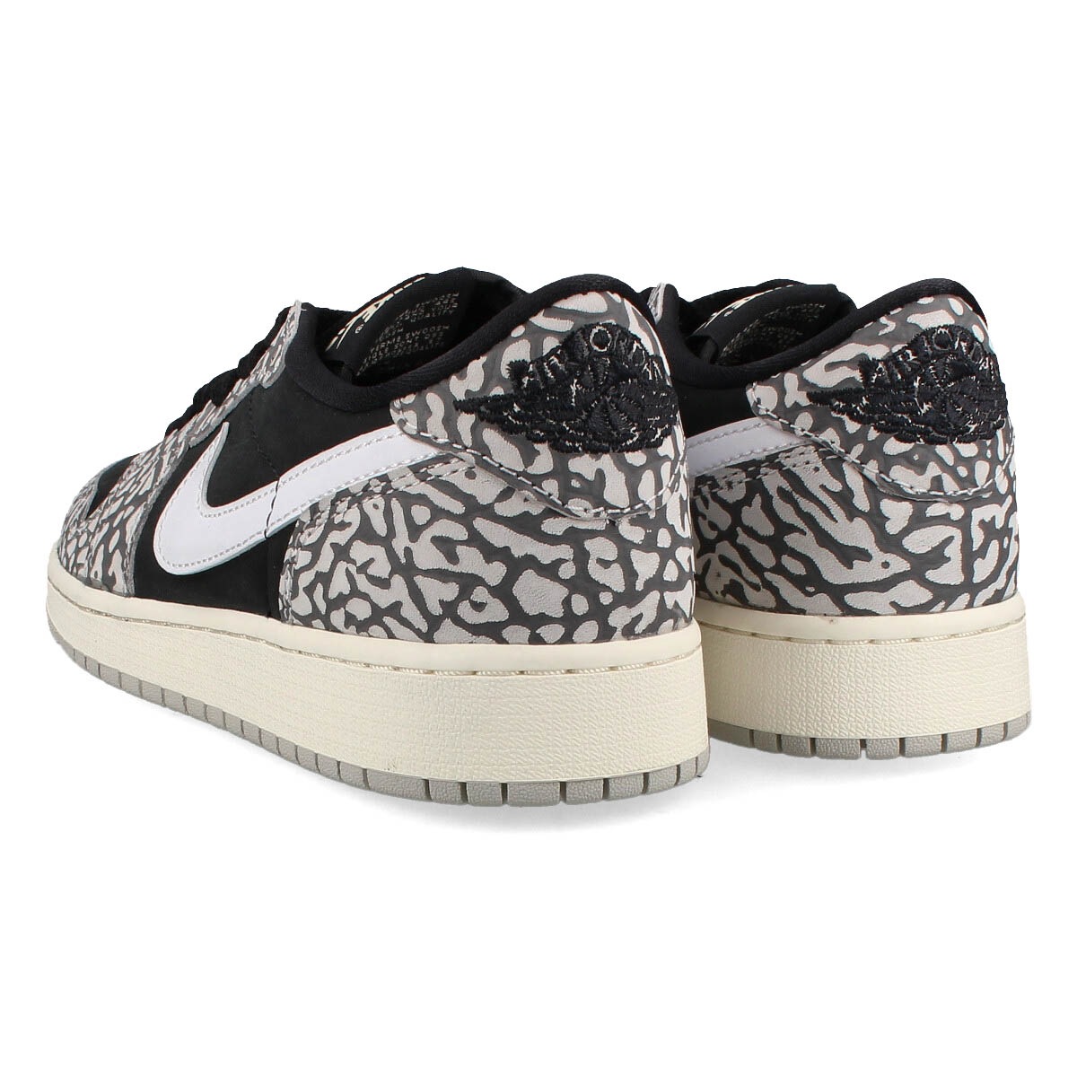 NIKE AIR JORDAN 1 RETRO LOW OG GS BLACK/MUSLIN/TECH GREY/WHITE
