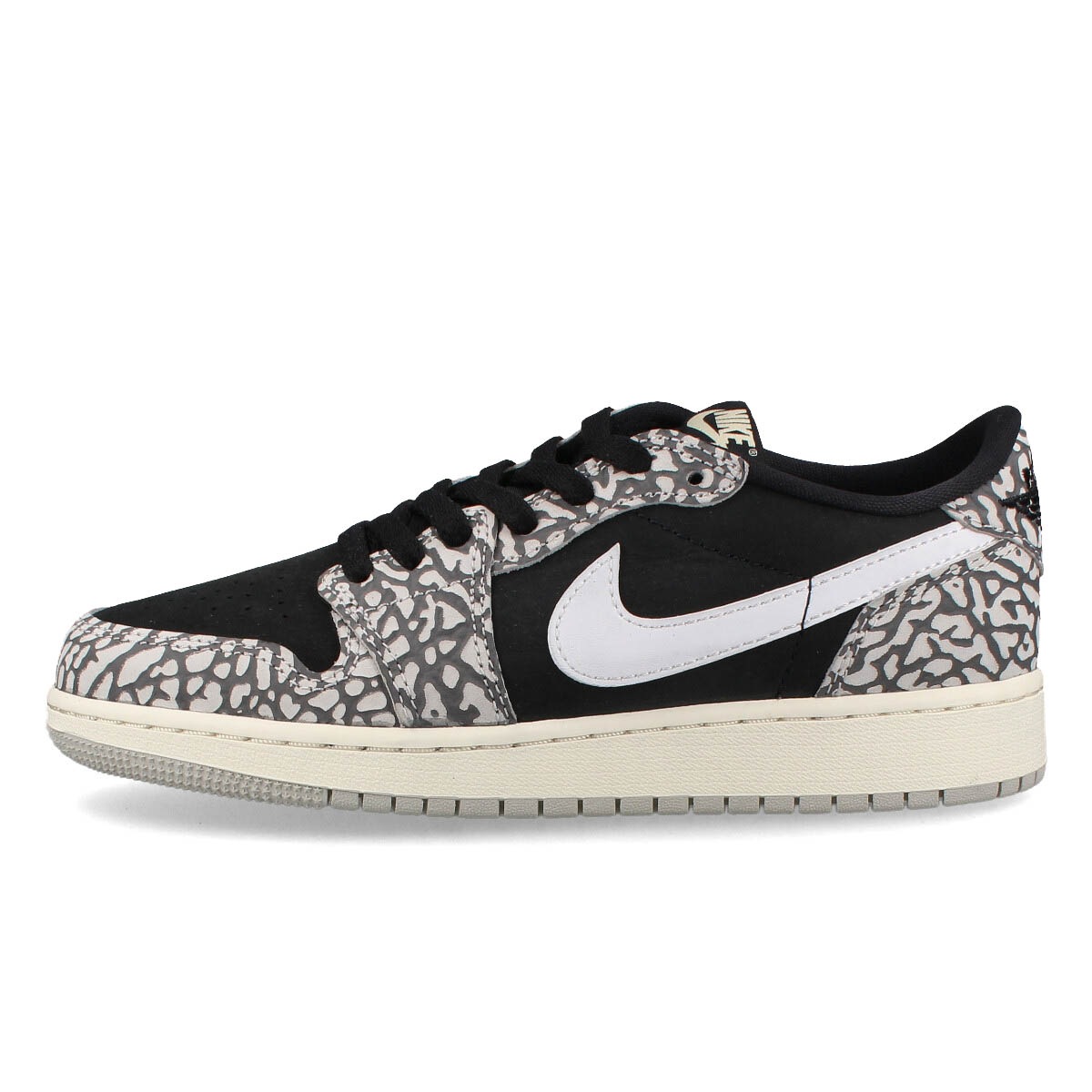 NIKE AIR JORDAN 1 RETRO LOW OG GS BLACK/MUSLIN/TECH GREY/WHITE