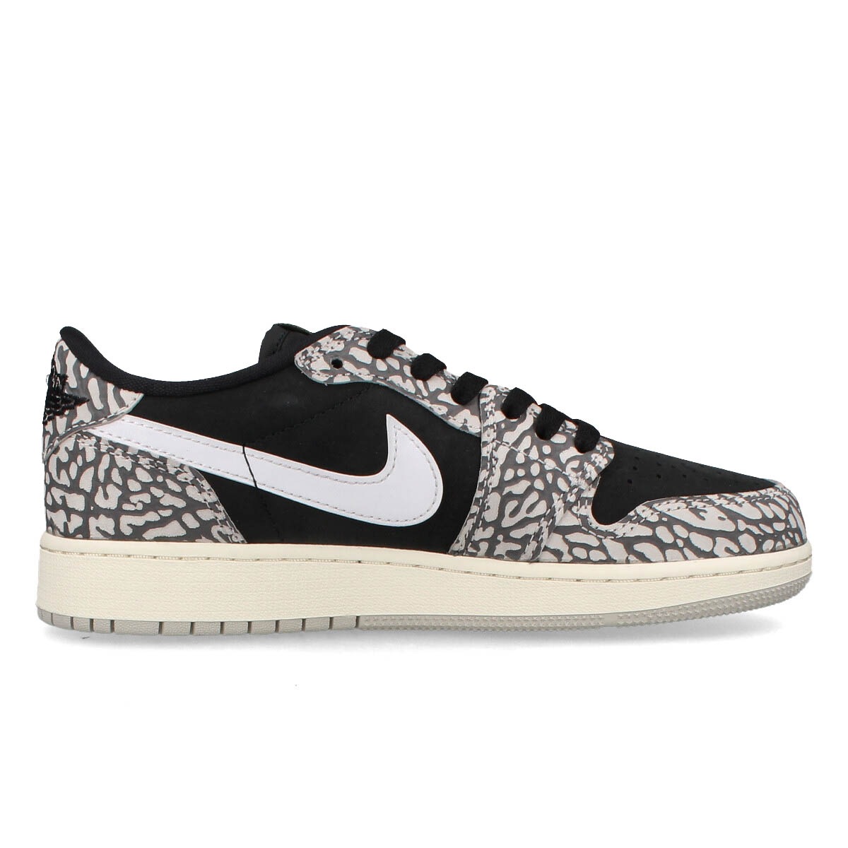 NIKE AIR JORDAN 1 RETRO LOW OG GS BLACK/MUSLIN/TECH GREY/WHITE