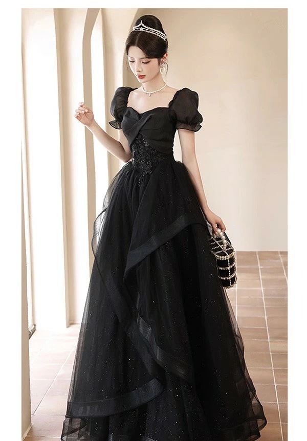 ドレス 大人 ピアノ 発表会 ロング丈 ぽっちゃり 大きいサイズ イブニングドレス 演奏会 ピアノ発表会 袖付き ワンピース Aライン ステージドレス 二次会 女子会 ドレス 大人 ピアノ 発表会 演奏会用ドレス 演奏会