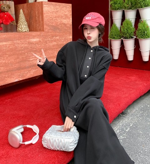 新品入荷 ロングワンピース 長袖 ゆったり シンプル カジュアル フード付き お出かけ レディース【大きいサイズ レディース 春夏 結婚式 きれいめ タイト フォーマル 大人 上品 チュニック one 新品入荷 ロングワンピース 長袖 ゆったり シンプル カジュアル フード付き お出かけ レディース【大きいサイズ レディース 春夏 結婚式 きれいめ タイト フォーマル 大人 上品 チュニック one