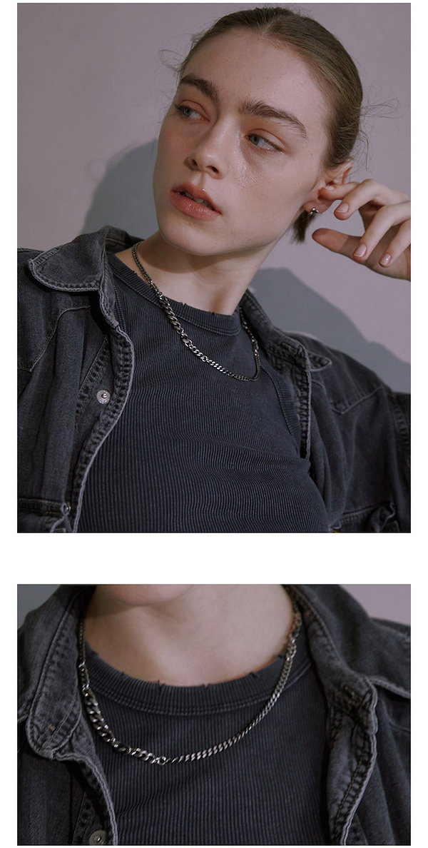 【Third Movement】Black Mixed Chain Necklace▲SEVENTEEN着用 Third Movement】Black Mixed Chain Necklace△SEVENTEEN着用