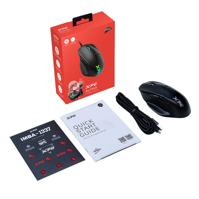 ADATA　XPG ALPHA ブラック [光学式 /有線 /6ボタン /USB (Type-C)]　ALPHA-BKCWW