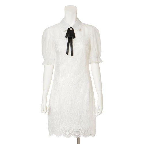 キャバドレス ナイトドレス ミニドレス ベアワンピ タイト ワンピース 半袖 バルーン袖 フラワーレース 刺繍 アイラッシュレース レディース ホワイト グラシア キャバドレス ナイトドレス ミニドレス ベアワンピ タイト ワンピース 半袖 バルーン袖 フラワーレース 刺繍 アイラッシュレース レディース ホワイト グラシア