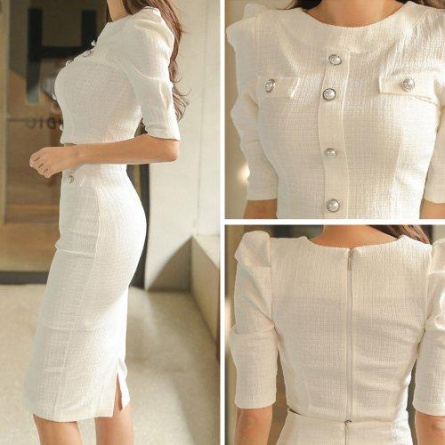 キャバドレス ナイトドレス ミディアムドレス セットアップ ツーピース タイト 五分袖 パール ビジュー レディース グラシア キャバドレス ナイトドレス ミディアムドレス セットアップ ツーピース タイト 五分袖 パール ビジュー レディース グラシア