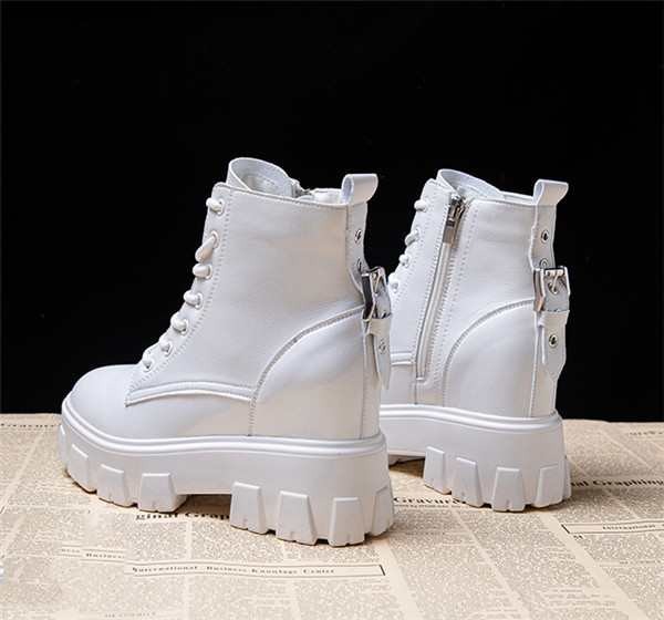 【2025新作入荷】ショートブーツ レディース ブーツ 厚底 ショート ブーツ ファスナー付き ヒール+インヒール 9cm ブラック ホワイト 【2025新作入荷】ショートブーツ レディース ブーツ 厚底 ショート ブーツ ファスナー付き ヒール+インヒール 9cm ブラック ホワイト