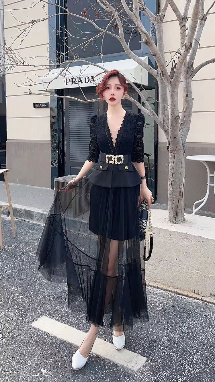 ドレス ワンピース パーティー 二次会 発表会 ステージ 舞台 ダンス 衣装 コスプレ コスチューム ロング 5分袖 Vネック フレア 刺繍 チュール ベルト ウエストマーク 切り替えデザイン ドレス ワンピース パーティー 二次会 発表会 ステージ 舞台 ダンス 衣装 コスプレ コスチューム ロング 5分袖 Vネック フレア 刺繍 チュール ベルト ウエストマーク 切り替えデザイン