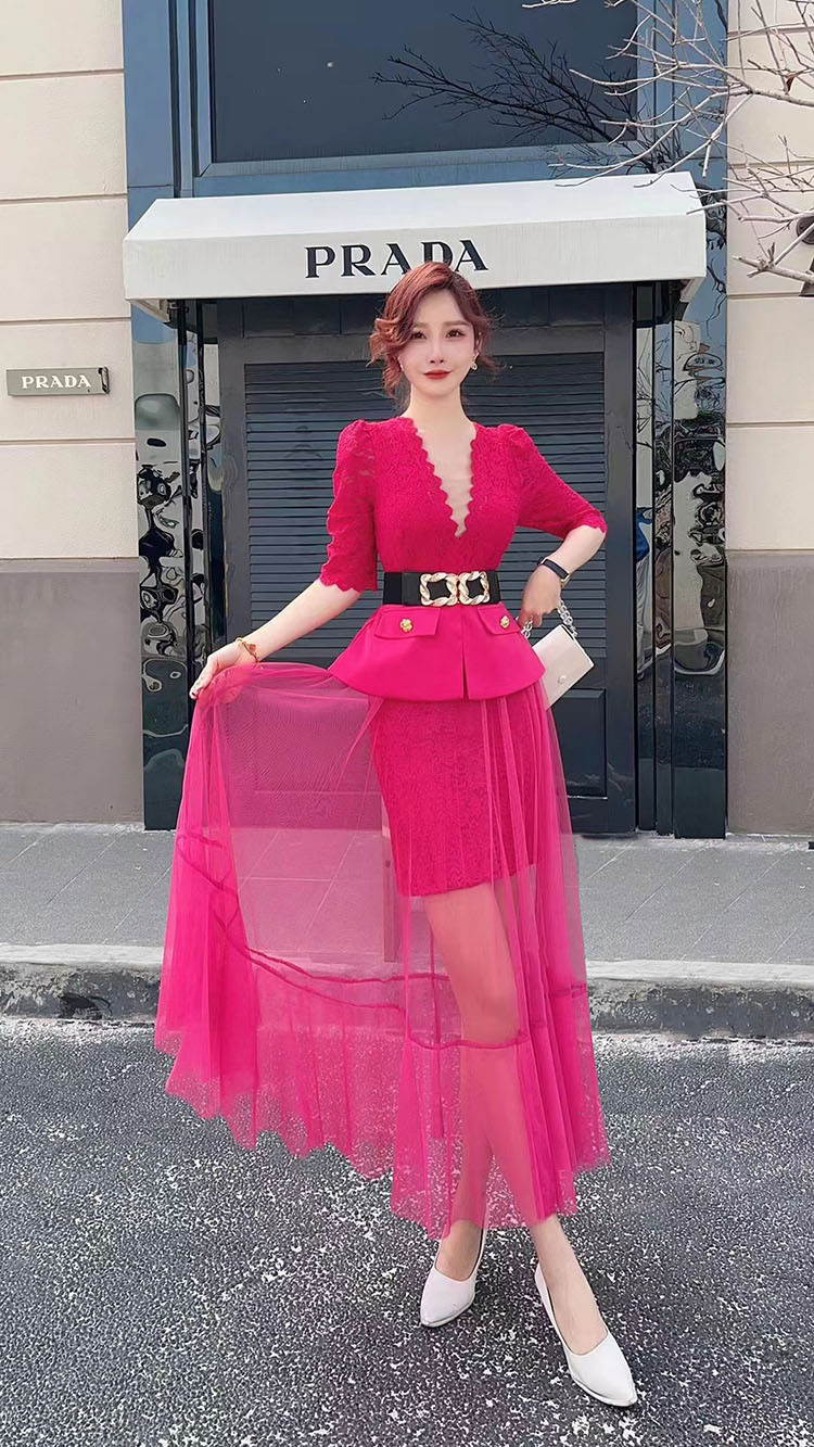 ドレス ワンピース パーティー 二次会 発表会 ステージ 舞台 ダンス 衣装 コスプレ コスチューム ロング 5分袖 Vネック フレア 刺繍 チュール ベルト ウエストマーク 切り替えデザイン ドレス ワンピース パーティー 二次会 発表会 ステージ 舞台 ダンス 衣装 コスプレ コスチューム ロング 5分袖 Vネック フレア 刺繍 チュール ベルト ウエストマーク 切り替えデザイン