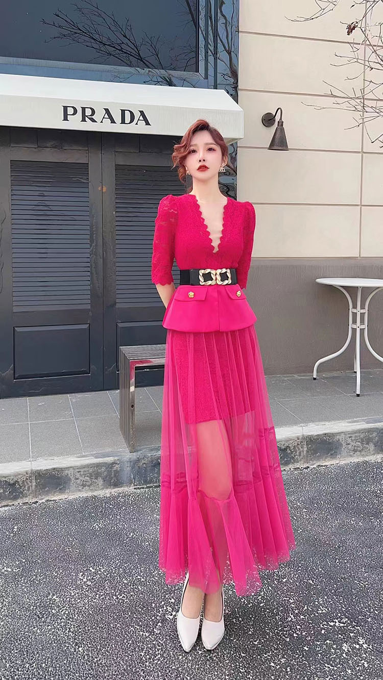 ドレス ワンピース パーティー 二次会 発表会 ステージ 舞台 ダンス 衣装 コスプレ コスチューム ロング 5分袖 Vネック フレア 刺繍 チュール ベルト ウエストマーク 切り替えデザイン ドレス ワンピース パーティー 二次会 発表会 ステージ 舞台 ダンス 衣装 コスプレ コスチューム ロング 5分袖 Vネック フレア 刺繍 チュール ベルト ウエストマーク 切り替えデザイン