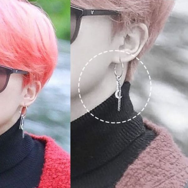 JIMIN おし RED CARVING EARRING bts ピアス ジミン