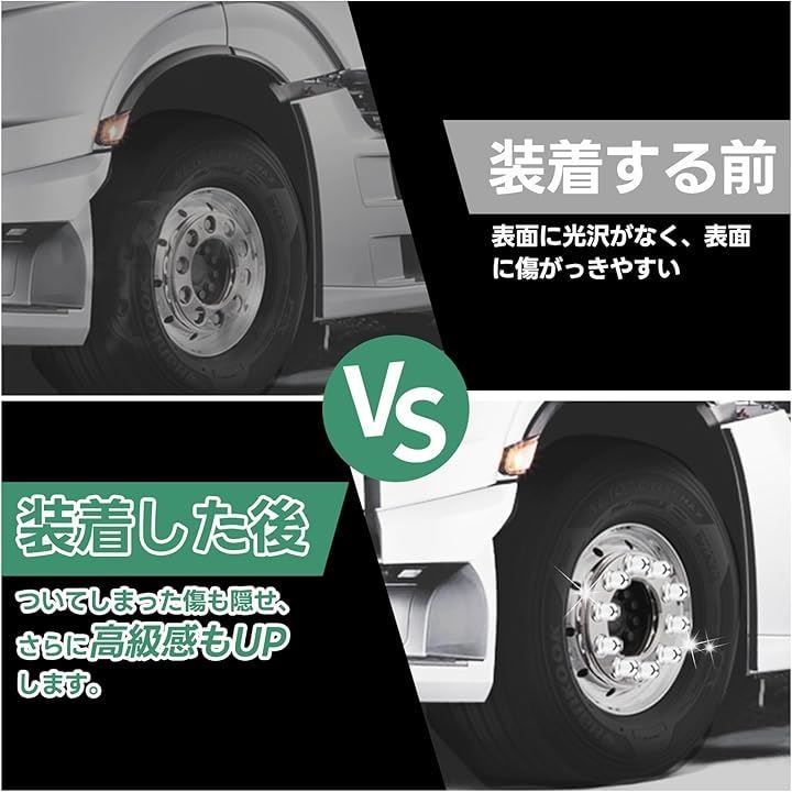 ナット キャップ カバー ISO トラック用 33mm 高さ51mm ホイールナットカバー ステンレス鏡磨き 丸型 JET トラック用品 大型低床車 大型10穴用 デコトラ 汎用 21個入