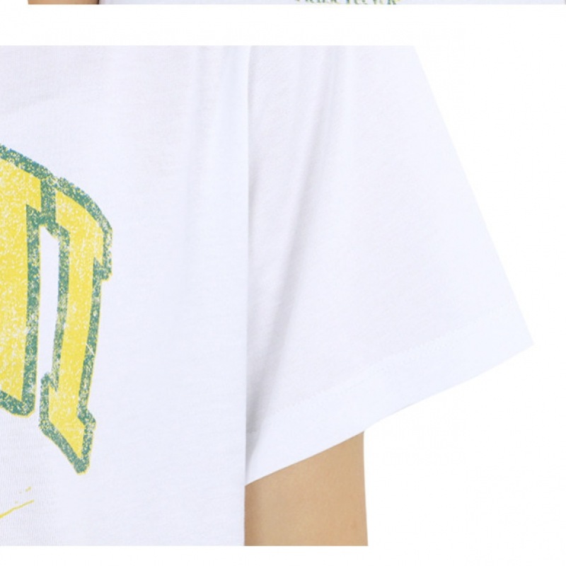 ガルニ女性用ピーチグラフィックプリントショートスリーブ (ホワイト) T3529 151 ガルニ女性用ピーチグラフィックプリントショートスリーブ (ホワイト) T3529 151