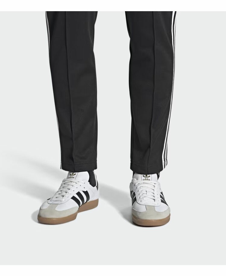 IF0642 スニーカー SAMBA DECON サンバ WHITE BLACK GRAY シューズ レザーアッパー 本革