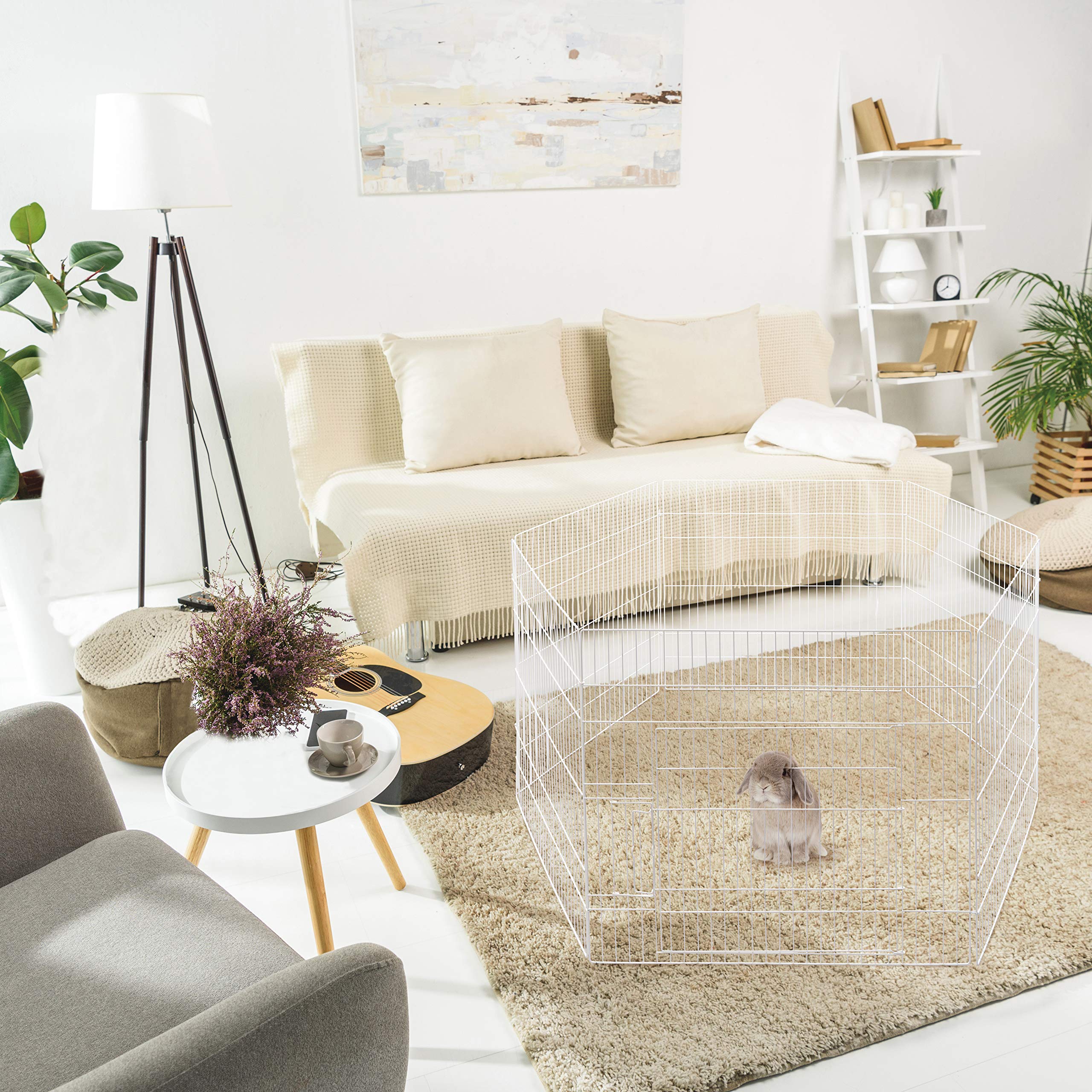 ジェックス ラビんぐ ラビットサークルワイド 6面サークル(対角線140・対面125cm) [うさぎ用]