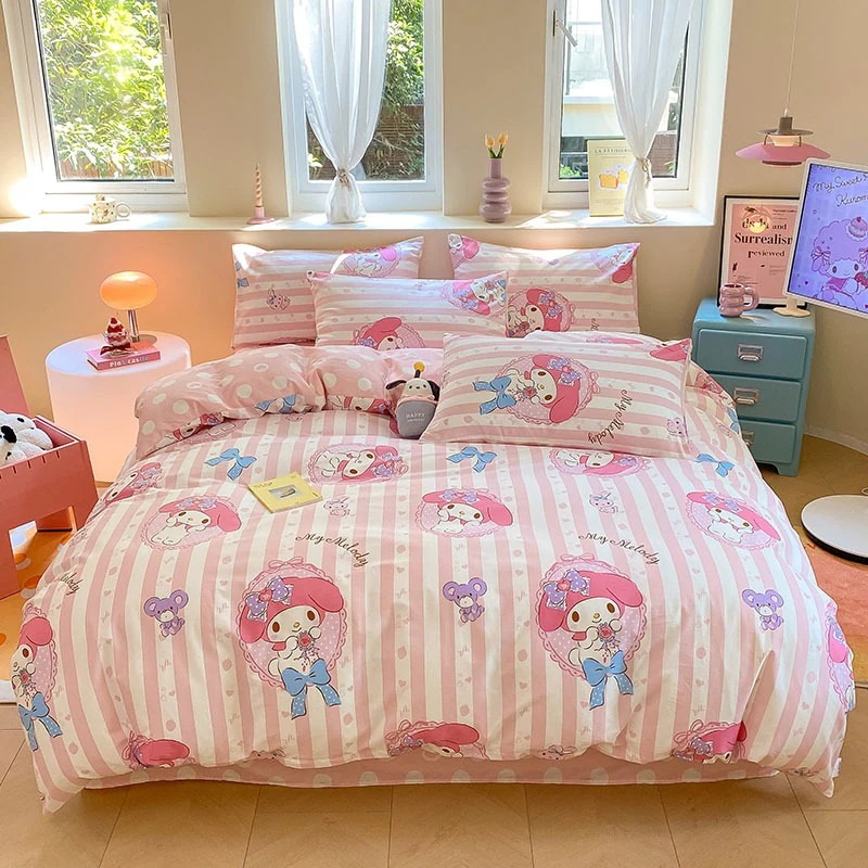 漫画シナモン犬純綿4点セットクロミかわいい男の子と女の子学生寮コットンベッドシーツキルトカバー 漫画シナモン犬純綿4点セットクロミかわいい男の子と女の子学生寮コットンベッドシーツキルトカバー