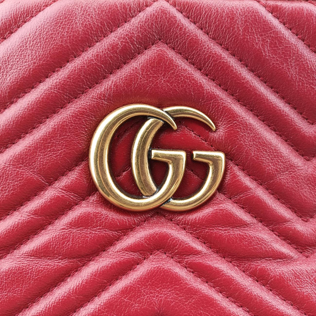 GGマーモントレッドレザー524578E025501898中古 GGマーモントレッドレザー524578E025501898中古