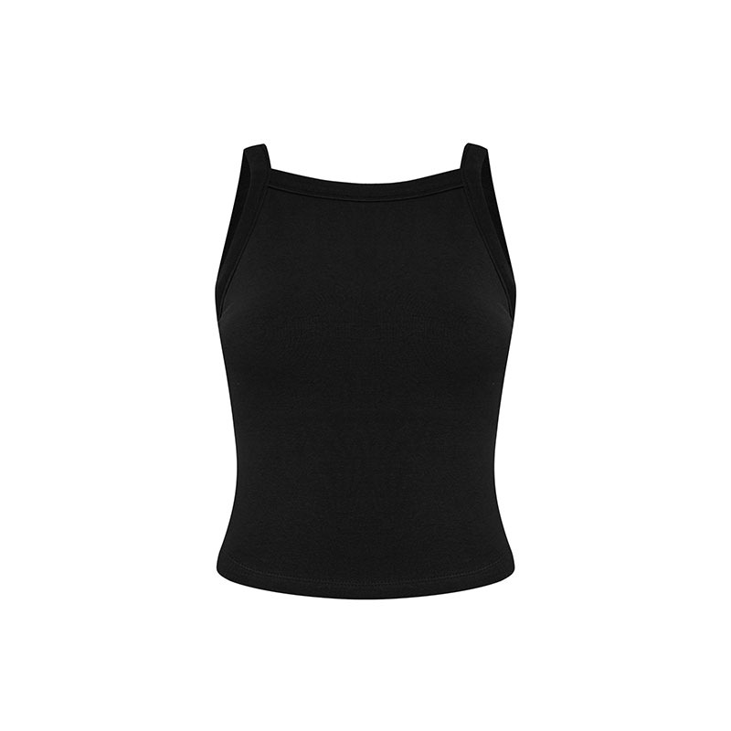 PAD BACKLESS TOP BLACK