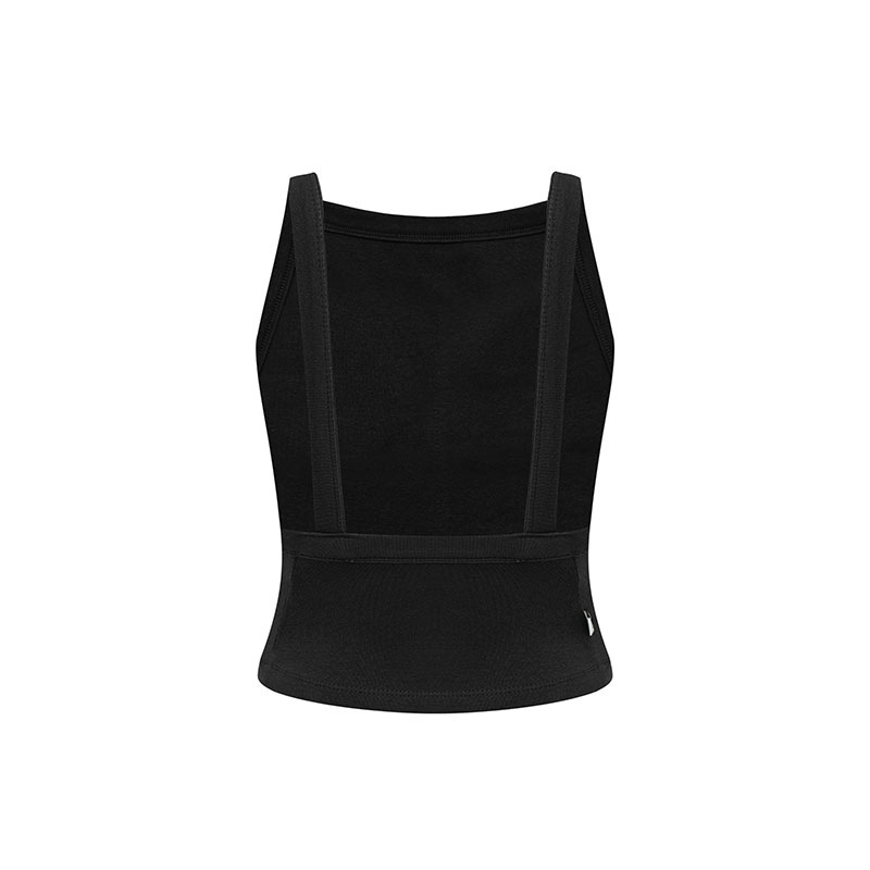 PAD BACKLESS TOP BLACK