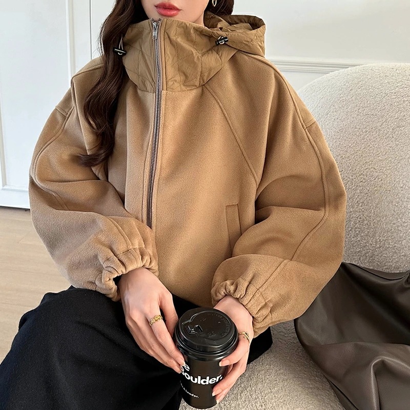 ブルゾン キルティング フード付き アウター レディース パーカー ジップアップ コート フードジャケット ゆったり コンパクト 異素材 ショート丈 カジュアル 防風 防寒 ジャンパー ミ ブルゾン キルティング フード付き アウター レディース パーカー ジップアップ コート フードジャケット ゆったり コンパクト 異素材 ショート丈 カジュアル 防風 防寒 ジャンパー ミ