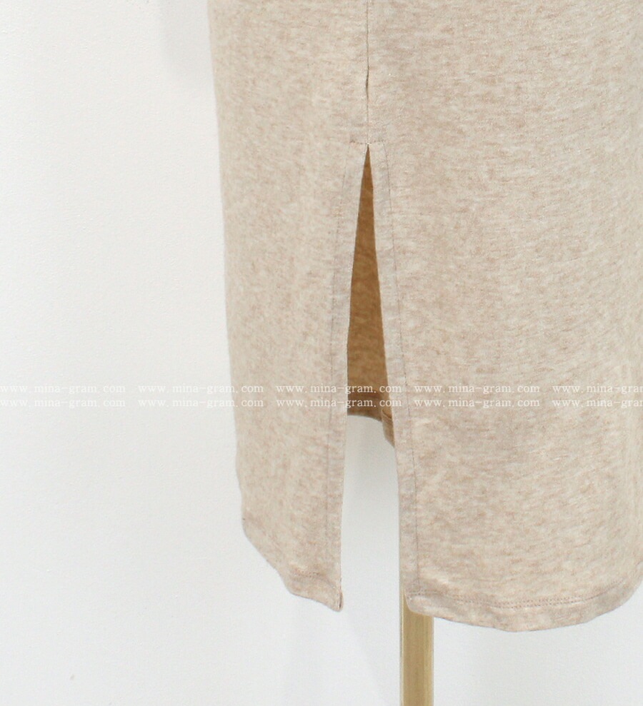 [メガ割りSALE]裏起毛スクエアスリムフィットロングワンピース・p615031