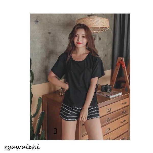 水着 レディース カバーアップ水着 体型カバー タンキニ 2点セット ラッシュガード 半袖 大きいサイズ セット水着 ママ水着 短パンつき 花柄 ボーダー柄