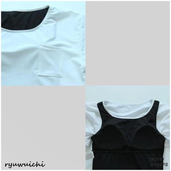 水着 レディース カバーアップ水着 体型カバー タンキニ 2点セット ラッシュガード 半袖 大きいサイズ セット水着 ママ水着 短パンつき 花柄 ボーダー柄