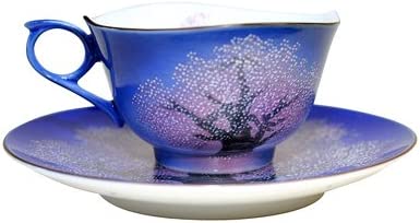 有田焼 金龍窯 中村 一代 夜桜 ティーカップ＆ソーサー/紅茶碗皿 有田焼 金龍窯 中村 一代 夜桜 ティーカップ＆ソーサー/紅茶碗皿