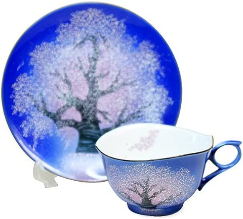 有田焼 金龍窯 中村 一代 夜桜 ティーカップ＆ソーサー/紅茶碗皿 有田焼 金龍窯 中村 一代 夜桜 ティーカップ＆ソーサー/紅茶碗皿