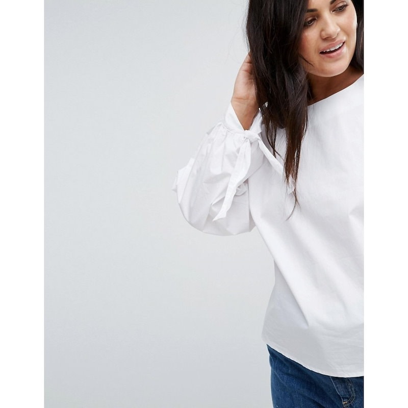 アリス アンド ユー レディース トップス ブラウス・シャツ【Alice & You Smock Blouse With Ruffle Tie Cuffs】White アリス アンド ユー レディース トップス ブラウス・シャツ【Alice & You Smock Blouse With Ruffle Tie Cuffs】White