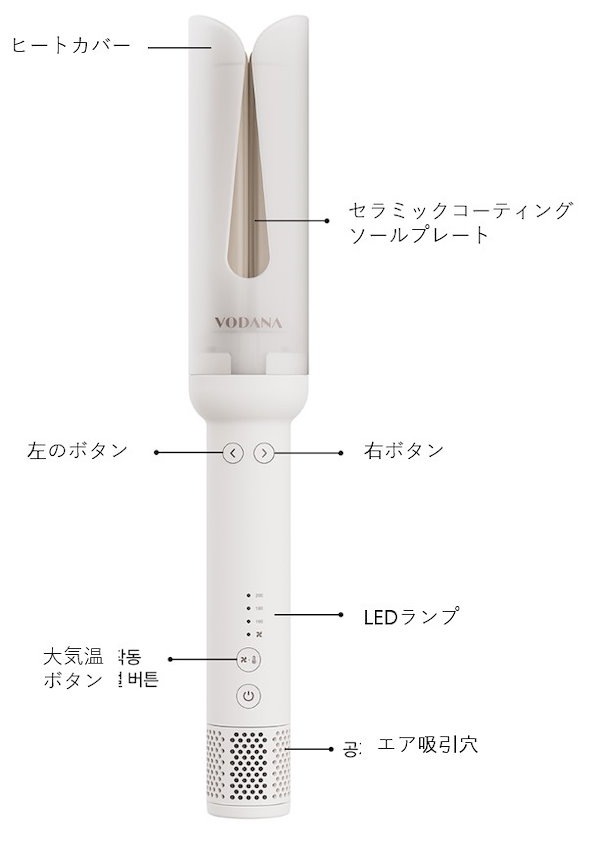 VODANA ヒットカバースピンヘアアイロン Qoo10] VODANA 【公式】 ヒートカバースピンアイロン 3 : 美容