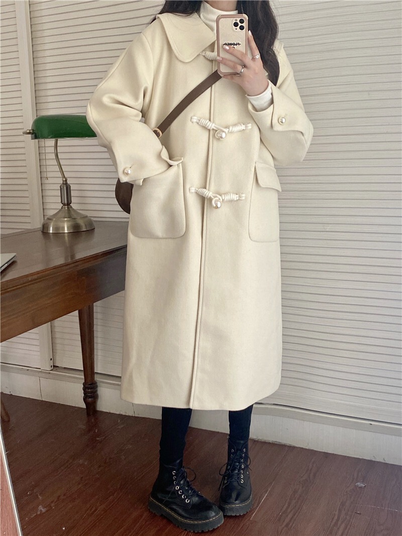 ウールコート ダッフルコート アウター コート 上着 長袖 Iライン 前開き かわいい 大人可愛い ウールコート ダッフルコート アウター コート 上着 長袖 Iライン 前開き かわいい 大人可愛い