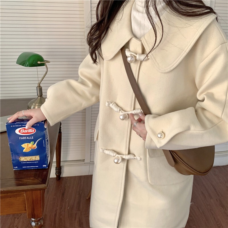 ウールコート ダッフルコート アウター コート 上着 長袖 Iライン 前開き かわいい 大人可愛い ウールコート ダッフルコート アウター コート 上着 長袖 Iライン 前開き かわいい 大人可愛い