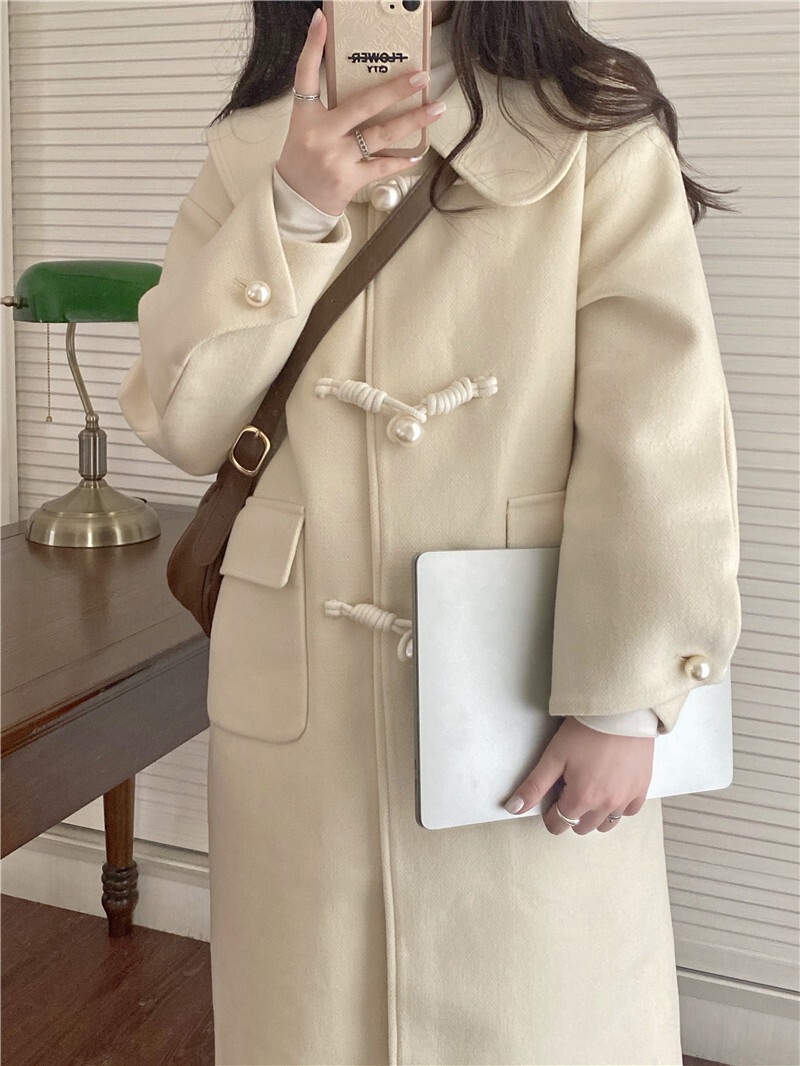 ウールコート ダッフルコート アウター コート 上着 長袖 Iライン 前開き かわいい 大人可愛い ウールコート ダッフルコート アウター コート 上着 長袖 Iライン 前開き かわいい 大人可愛い