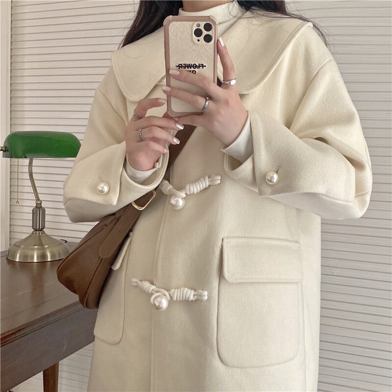 ウールコート ダッフルコート アウター コート 上着 長袖 Iライン 前開き かわいい 大人可愛い ウールコート ダッフルコート アウター コート 上着 長袖 Iライン 前開き かわいい 大人可愛い