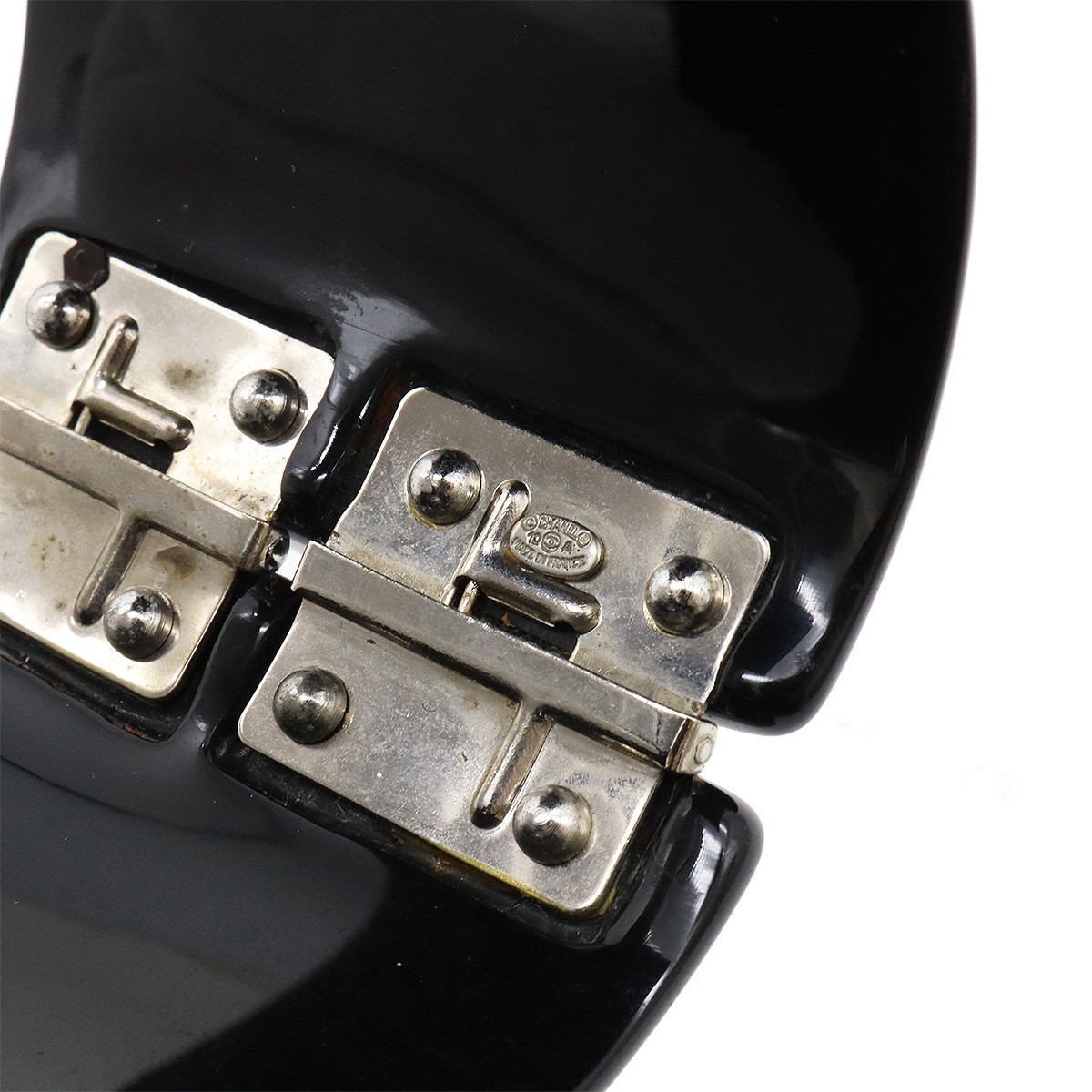 ココマーク バングル ブレスレット 開閉式 プラスチック ラインストーン ブラック 黒 10 ココマーク バングル ブレスレット 開閉式 プラスチック ラインストーン ブラック 黒 10