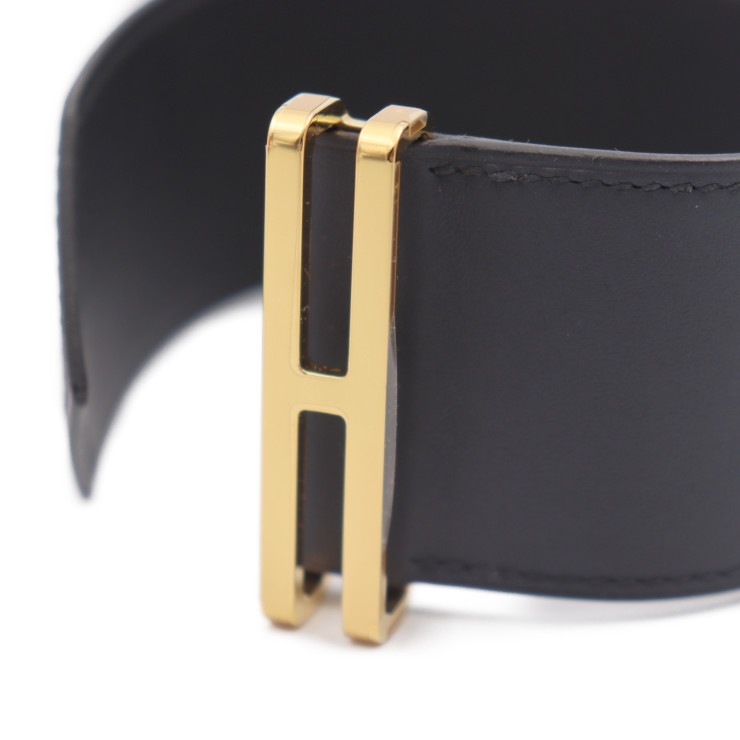 新品未使用展示品 HERMES エルメス ブレスレット H010694CCAA Elan エラン 表記サイズ T2 ヴォースイフト ブラック U刻印 ゴールド金具【本物保証】 新品未使用展示品 HERMES エルメス ブレスレット H010694CCAA Elan エラン 表記サイズ T2 ヴォースイフト ブラック U刻印 ゴールド金具【本物保証】