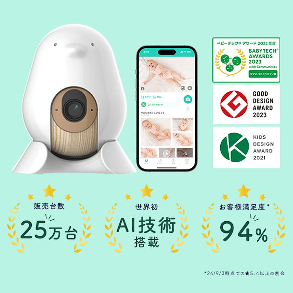 Qoo10] ベビーモニター スマホ CuboAi P