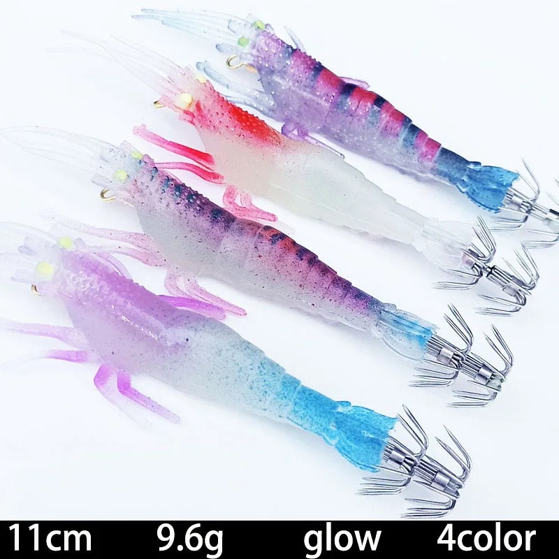 イカのフック 釣り道具 4ピース/ロット 10g 11cm 発光 人工餌 タコ イカ Color 4-4pcs 11cm10g イカのフック 釣り道具 4ピース/ロット 10g 11cm 発光 人工餌 タコ イカ Color 4-4pcs 11cm10g