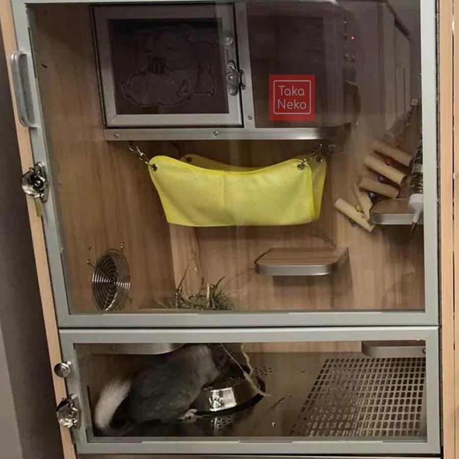 チンチラ ケージ ウサギ ケージ 大型 小動物 ケージ 小動物飼育ケージ 木製 チンチラ ハウス ペットケージ 猫 透明ドア 車輪と引き出しトレイ付き ペットケージ