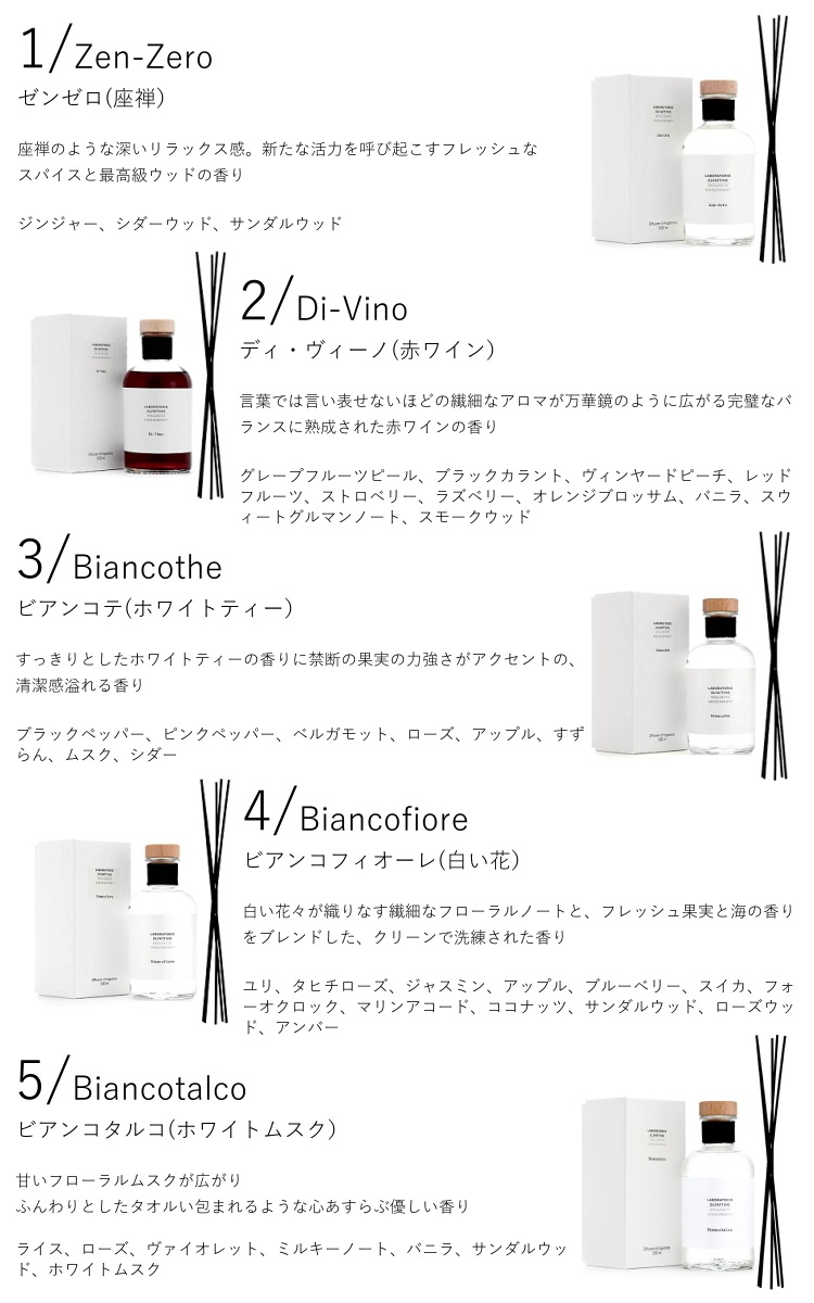 ラボラトリオ オルファティーボ ルームディフューザー 500ML 全5種類 ラボラトリオ オルファティーボ ルームディフューザー 500ML 全5種類