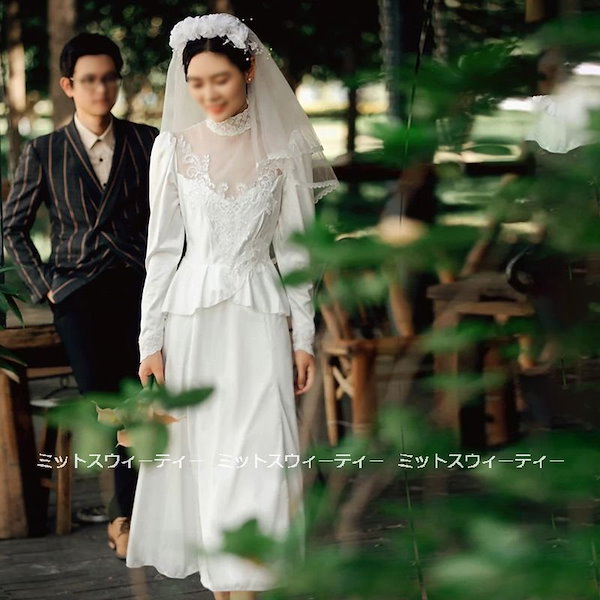 【結婚式】ウェディングドレス　二次会　前撮り ウェディングドレス 結婚式 二次会 前撮り 後撮り パーティー ドレス