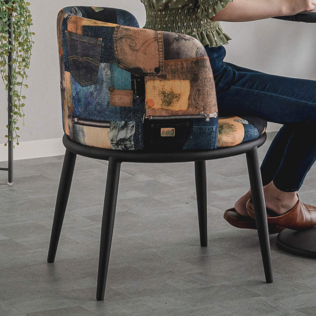 2人用 ダイニングテーブルセット 小さめ 3点セット ダイニング コンパクト カフェテーブル ガラス 丸 テーブル 椅子 チェア 2脚 セット レザー調 レトロ調 パッチワーク風 おしゃれ