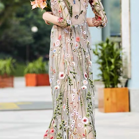 【取寄:納期2週間】結婚式ドレス シースルー 七分袖 レース ロング丈 レトロ 刺繍 メッシュドレス ラウンドネック 発表会 演奏会 レディース 結婚式 ステージ衣装 ウエディングドレス カラードレス 【取寄:納期2週間】結婚式ドレス シースルー 七分袖 レース ロング丈 レトロ 刺繍 メッシュドレス ラウンドネック 発表会 演奏会 レディース 結婚式 ステージ衣装 ウエディングドレス カラードレス