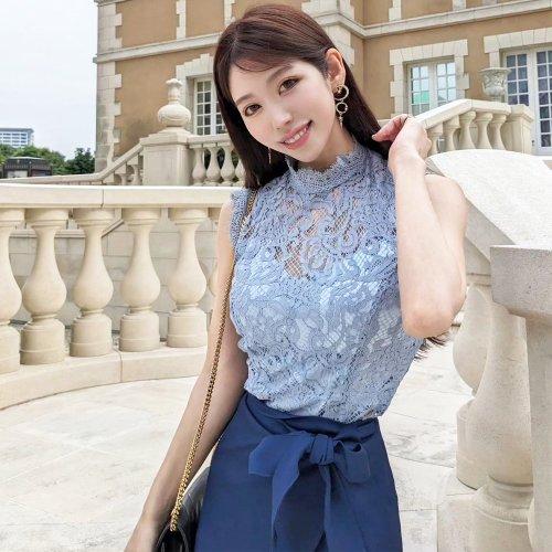 キャバドレス ナイトドレス ミニドレス セットアップ ツーピース ハイウエスト ノースリーブ タイト リボン レース レディース ブルー グラシア キャバドレス ナイトドレス ミニドレス セットアップ ツーピース ハイウエスト ノースリーブ タイト リボン レース レディース ブルー グラシア